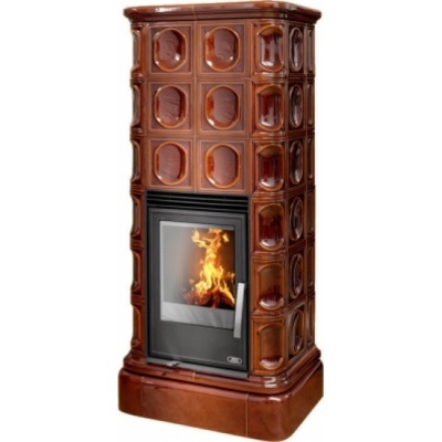 Печь-камин ABX KALEDONIE KPI, с теплообменником (коричневый)