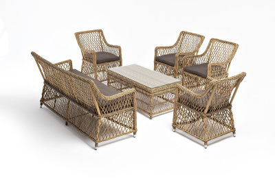 Лаунж-зона 4SIS Асти на 6 персон Цвет: соломенный