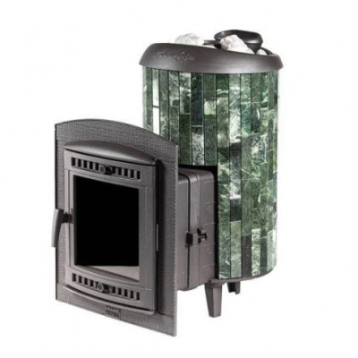 Банная печь Прометалл Атмосфера L в ламелях из натурального камня Змеевик наборный Банная печь Прометалл Атмосфера L в ламелях из натурального камня Змеевик наборный