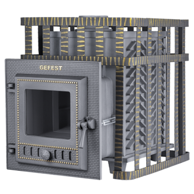 Печь для бани чугунная Гефест ЗК в сетке 18 (М)