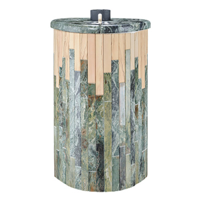 Дровяная печь Ферингер Макси ПФ в облицовке Жадеит+"Окаменевшее дерево", до 38 м³ Дровяная печь Ферингер Макси ПФ в облицовке Жадеит+"Окаменевшее дерево", до 38 м³