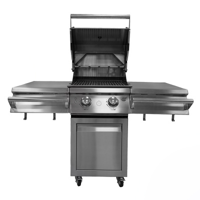 Газовый гриль B-Fire Kutuzov Premium 2 (2 столика + тележка 55 см.), нерж. сталь Газовый гриль B-Fire Kutuzov Premium 2 (2 столика + тележка 55 см.), нерж. сталь