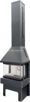Печь-камин ЭкоКамин Панорама Три стекла графит (KTS201)
