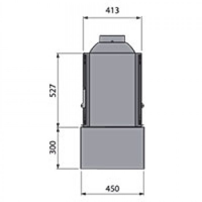 Отопительная печь Liseo Castiron LCI 5 GDF Table, двусторонняя