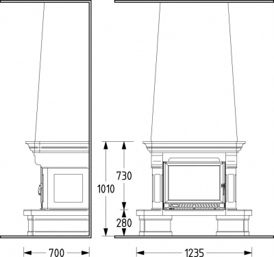 Каминная облицовка Supra Charleston 3 Каминная облицовка Supra Charleston 3