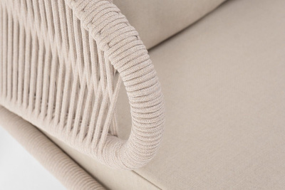 Диван 4SIS Милан 2-местный из роупа Цвет: белый, бежевый Диван 4SIS Милан 2-местный из роупа Цвет: белый, бежевый