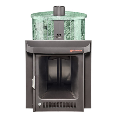 Дровяная печь Ферингер Макси ПФ в облицовке "Верде Гватемала" наборный, до 38 м³ Дровяная печь Ферингер Макси ПФ в облицовке "Верде Гватемала" наборный, до 38 м³