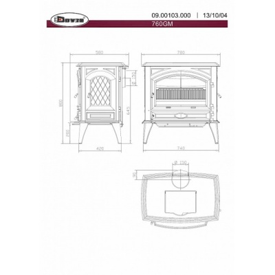 Печь-камин Dovre 760GM Печь-камин Dovre 760GM