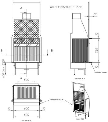 Топка Metalfire Universal MF 800-75 W 1S