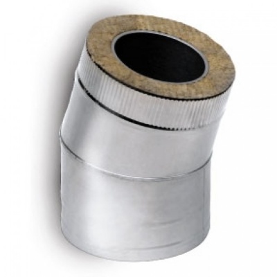 Отвод Вулкан 15° DOTH D104 с изол.50мм, нерж 321/нерж304