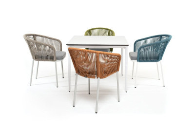 Обеденная группа 4SIS Аркобалено на 4 персоны Цвет: белый, мультиколор