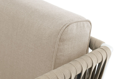 Кресло 4SIS Касабланка, основание дуб, каркас светло-серый муар, роуп серо-коричневый, ткань бежевая 052 Кресло 4SIS Касабланка, основание дуб, каркас светло-серый муар, роуп серо-коричневый, ткань бежевая 052