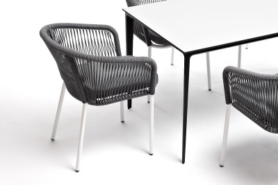 Обеденная группа 4SIS Венето 6-местная со стульями Марсель Цвет: белый, серый, молочный Обеденная группа 4SIS Венето 6-местная со стульями Марсель Цвет: белый, серый, молочный