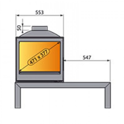 Отопительная печь Liseo Castiron LCI 5 G4 Table