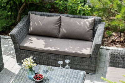 Диван 4SIS Капучино двухместный Цвет: графит