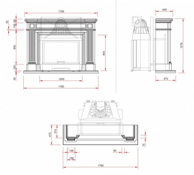 Мраморный камин Schmid N25 Atlanta