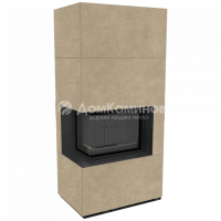 Каминокомплект FLOKI в облицовке FOKOS RENA, угловое стекло слева