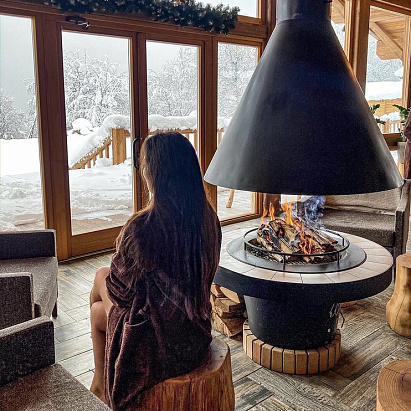 Центральный камин Fireline Dome (Проект)