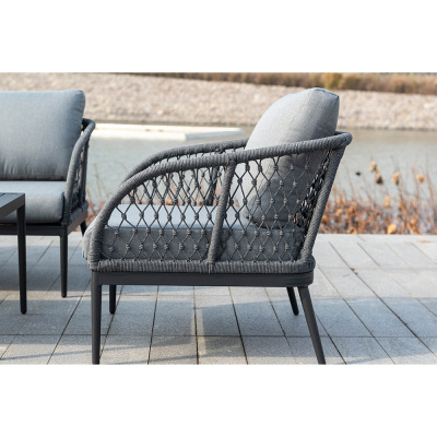 Кресло 4SIS Канны из роупа Цвет: темно-серый Кресло 4SIS Канны из роупа Цвет: темно-серый