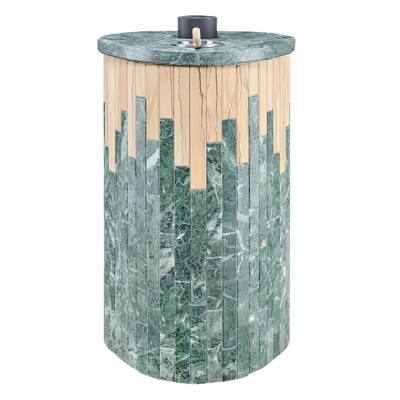 Дровяная печь Ферингер Малютка ПФ в облицовке Змеевик+"Окаменевшее дерево", до 18 м³ Дровяная печь Ферингер Малютка ПФ в облицовке Змеевик+"Окаменевшее дерево", до 18 м³