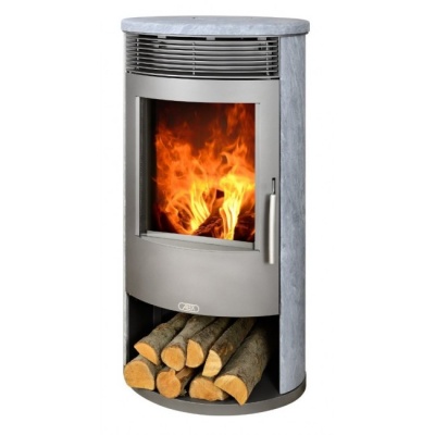 Печь-камин ABX Tartu 5 (серая сталь тальк с верхней плитой)