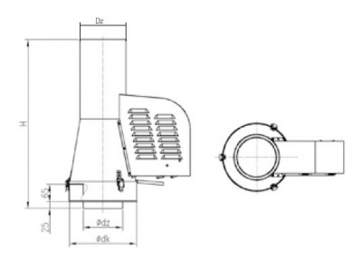 Дымосос GCK-CH-B-K-ML 42 Па