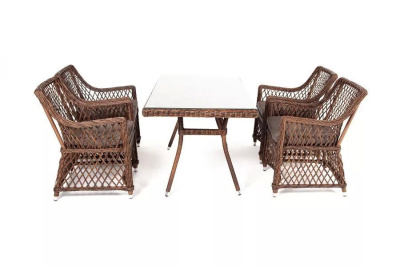 Обеденная группа 4SIS Латте-140 L Цвет: коричневый Обеденная группа 4SIS Латте-140 L Цвет: коричневый