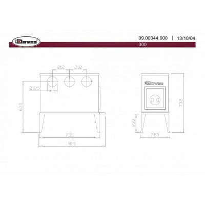 Печь-камин Dovre 300CB
