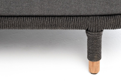 Диван 4SIS Верона 3-местный из роупа, каркас темно-серый муар, роуп темно-серый, ткань темно-серая 027 Диван 4SIS Верона 3-местный из роупа, каркас темно-серый муар, роуп темно-серый, ткань темно-серая 027