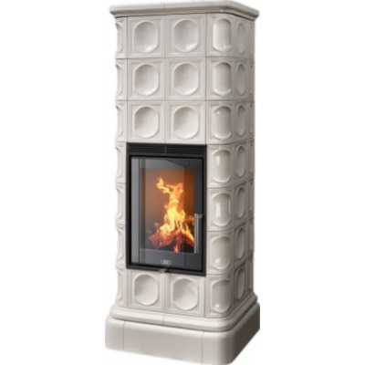 Печь-камин ABX KALEDONIE EXclusive XL, высокая - вставка Orion (перламутр)