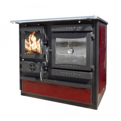 Отопительно варочная Печь-плита Guca GULIVER BORDO правая (Гуча, гуливер, красная)