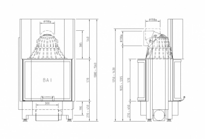 Каминная топка Schmid Pano FD 6757 h (туннельная версия) Каминная топка Schmid Pano FD 6757 h (туннельная версия)