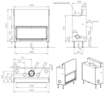 Топка Metalfire Ultime C MF 1300-50 WHE 1S