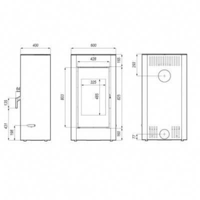 Печь камин Defro Home Solum, 9кВт Печь камин Defro Home Solum, 9кВт