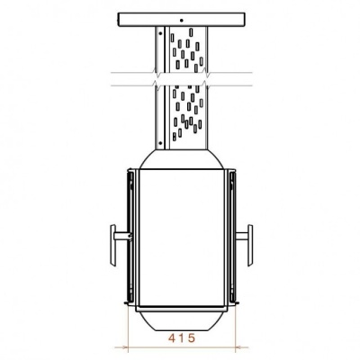 Камин Liseo Castiron LCI 5 GDF BG Sky, двусторонняя, черное стекло Камин Liseo Castiron LCI 5 GDF BG Sky, двусторонняя, черное стекло