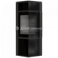 Печь камин чёрное стекло