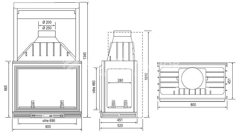Каминная топка Seguin MULTIVISION 8000 LP Каминная топка Seguin MULTIVISION 8000 LP