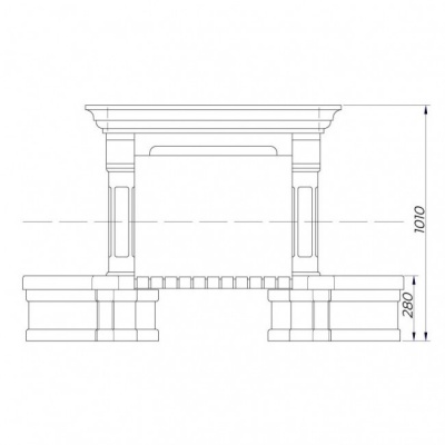 Каминная облицовка Supra-Russia TANGO SR, с каменной балкой Каминная облицовка Supra-Russia TANGO SR, с каменной балкой