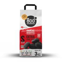 Угольные брикеты 800 DEGREES EXTRA LONG HEAT, 3 КГ