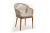 Стул из роупа 4SIS Лион, Основание дуб, роуп бежевый круглый, ткань бежевая 035