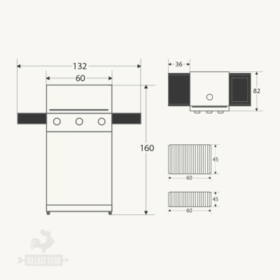 Гриль газовый Weber Spirit E-320 Original GBS, черный Гриль газовый Weber Spirit E-320 Original GBS, черный