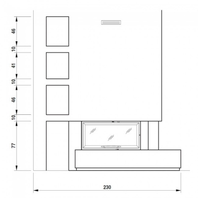 Каминная облицовка Palazzetti Dundee dx, Bianco Mediterraneo, под Monoblocco 16:9 front Каминная облицовка Palazzetti Dundee dx, Bianco Mediterraneo, под Monoblocco 16:9 front