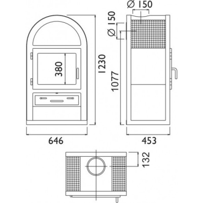 Печь-камин ABX Stockholm 8