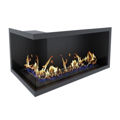 Биокамин для угловой стены 1000