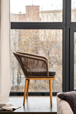 Стул из роупа 4SIS Марсель Цвет: дуб, коричневый, темно-серый Стул из роупа 4SIS Марсель Цвет: дуб, коричневый, темно-серый