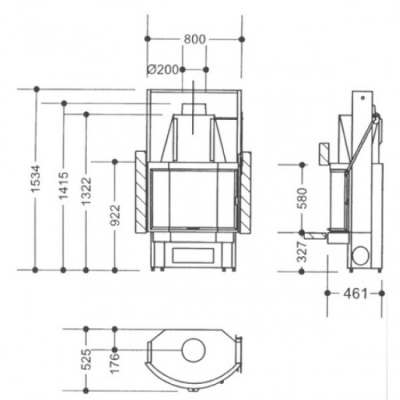 Каминная топка Supra Emeraude 1821 Каминная топка Supra Emeraude 1821