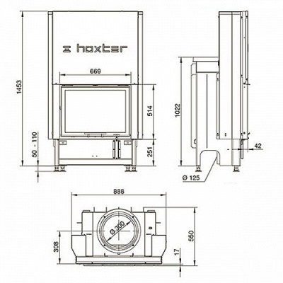 Каминная топка Hoxter HAKA 67/51h Каминная топка Hoxter HAKA 67/51h