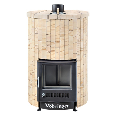 Дровяная печь Ферингер Уют-25 ПФ в облицовке "Окаменевшее дерево" наборный, до 25 м³ Дровяная печь Ферингер Уют-25 ПФ в облицовке "Окаменевшее дерево" наборный, до 25 м³