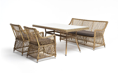 Обеденная группа 4SIS Катания на 4 персоны Цвет: соломенный Обеденная группа 4SIS Катания на 4 персоны Цвет: соломенный