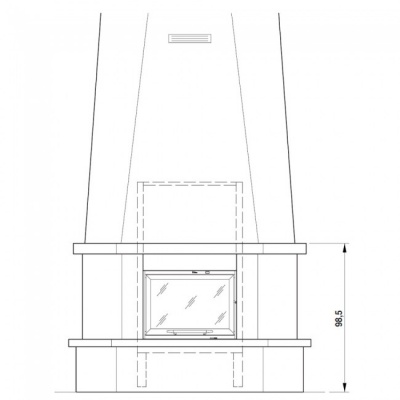 Каминная облицовка Palazzetti Andria, угловая Каминная облицовка Palazzetti Andria, угловая